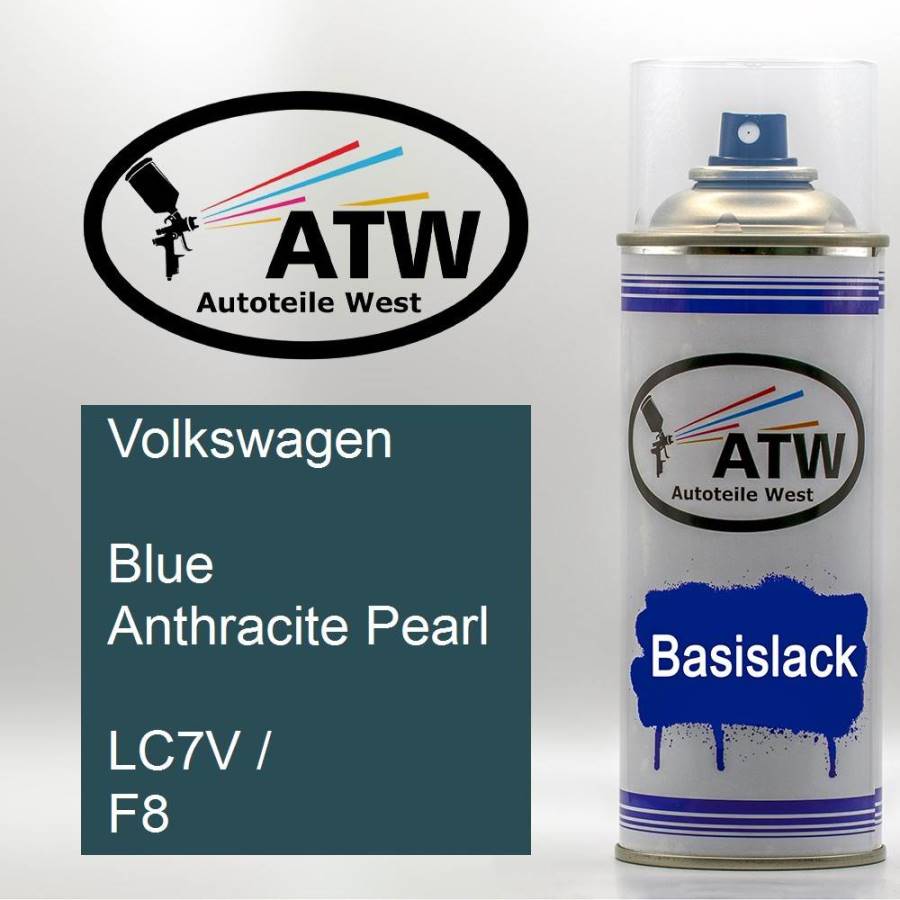 Volkswagen, Blue Anthracite Pearl, LC7V / F8: 400ml Sprühdose, von ATW Autoteile West.